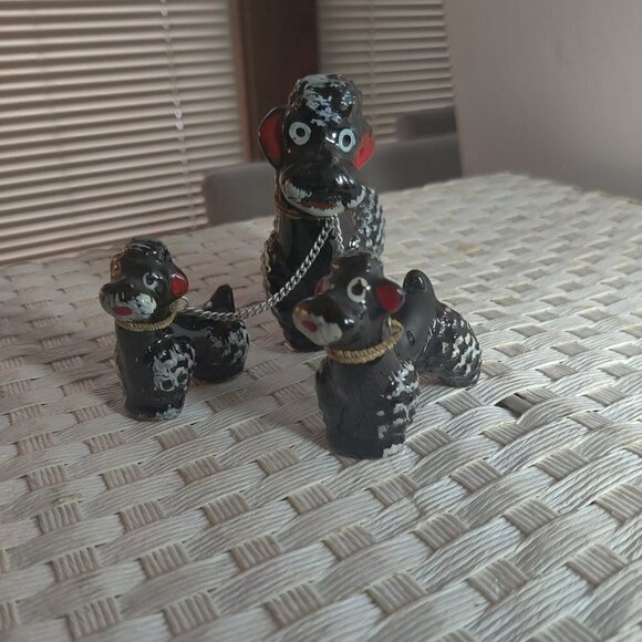 French Poodle Mom and Pups taking a walk , Vintage from Japan, pure silliness! - Picture 2 of 6